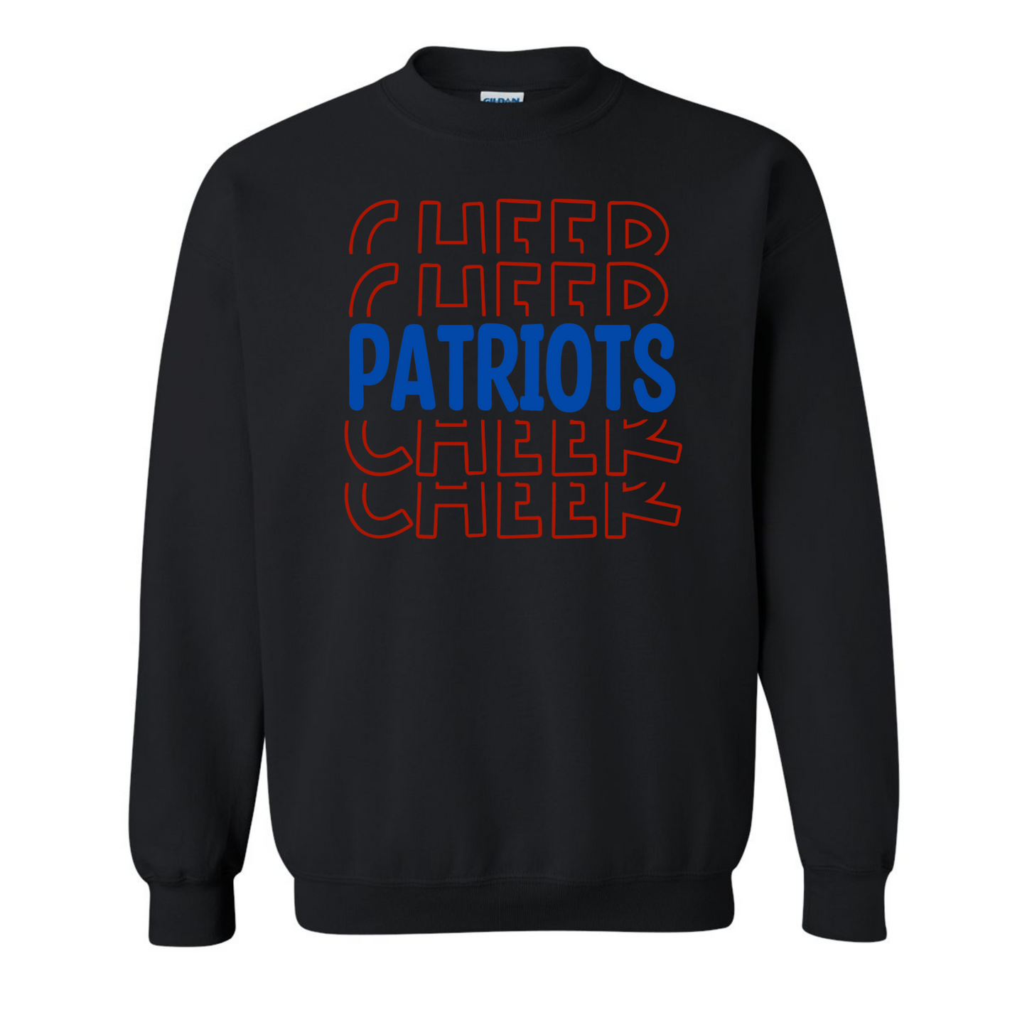 Patriots Cheer Stacked Cotton Crewneck