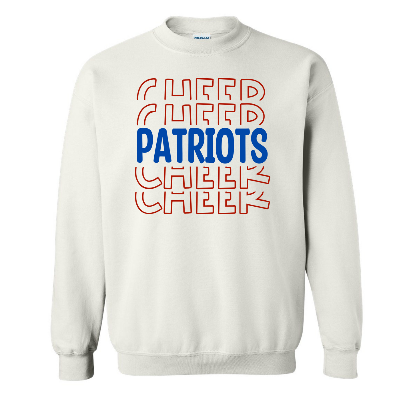 Patriots Cheer Stacked Cotton Crewneck