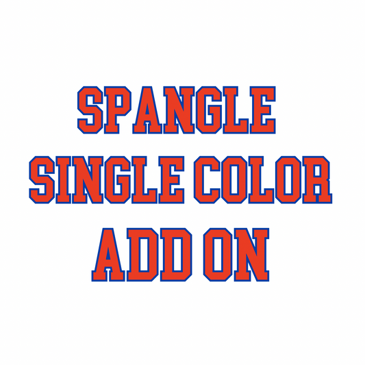 Spangle Bling Single Color Number ADD ON