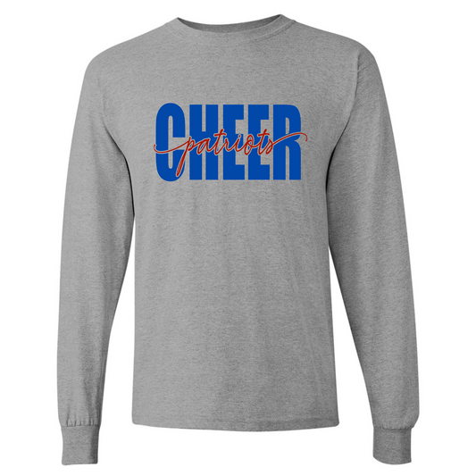 Patriots Cheer Script Cotton Long Sleeve