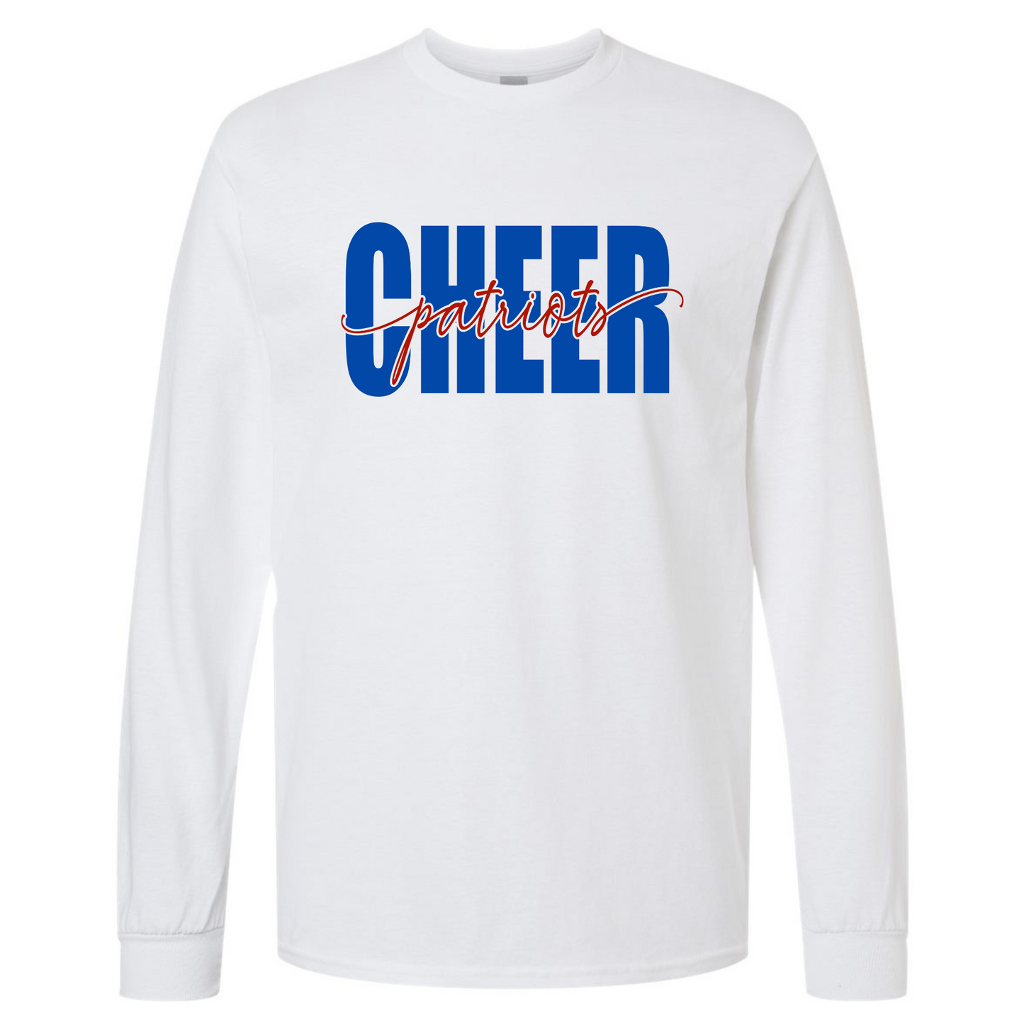 Patriots Cheer Script Cotton Long Sleeve