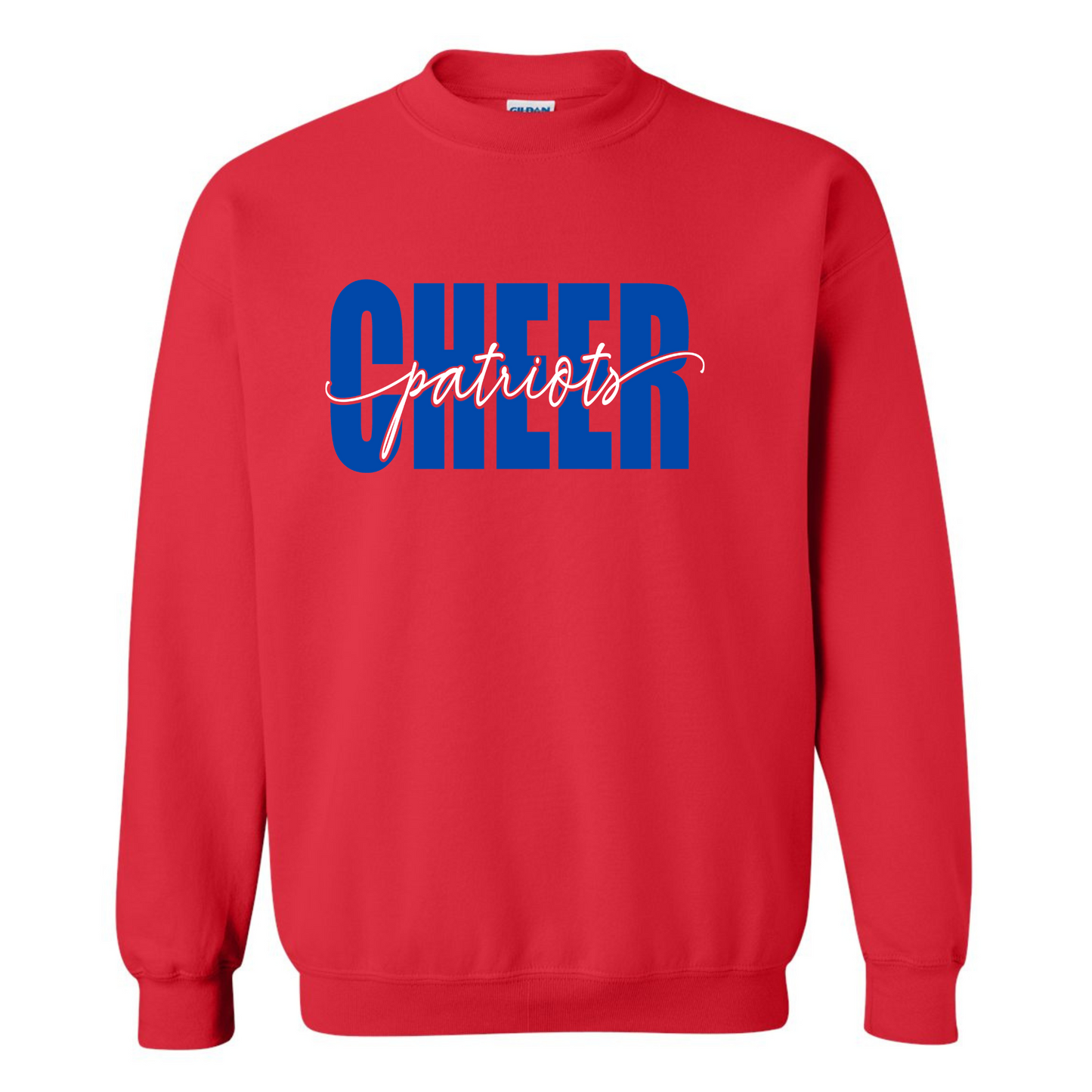 Patriots Cheer Script Cotton Crewneck
