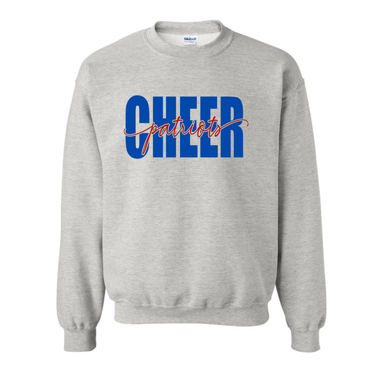 Patriots Cheer Script Cotton Crewneck