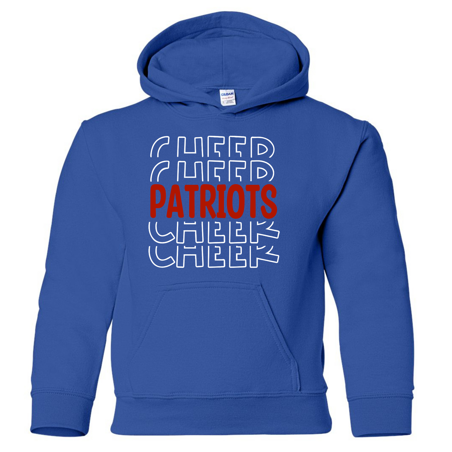Patriots Cheer Stacked Cotton Hoodie