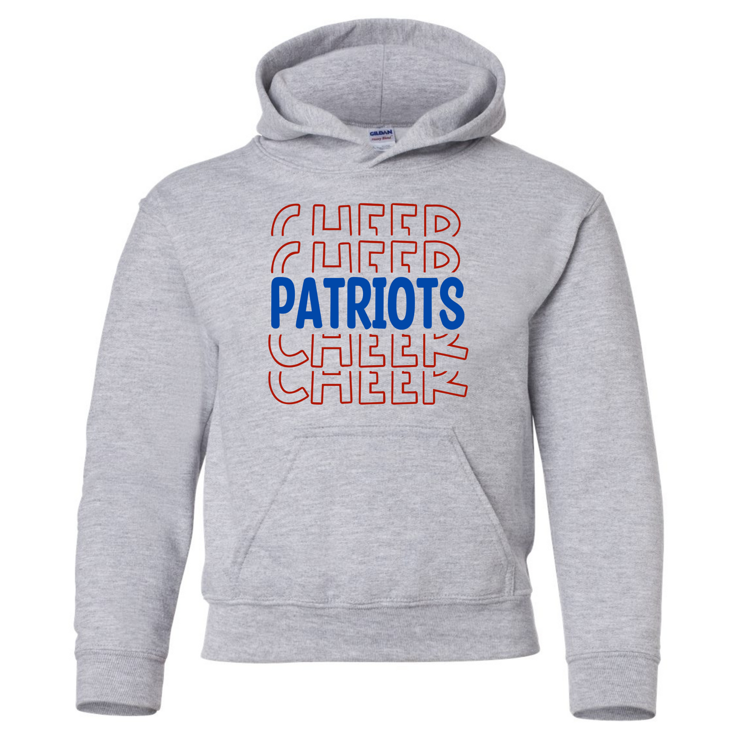 Patriots Cheer Stacked Cotton Hoodie