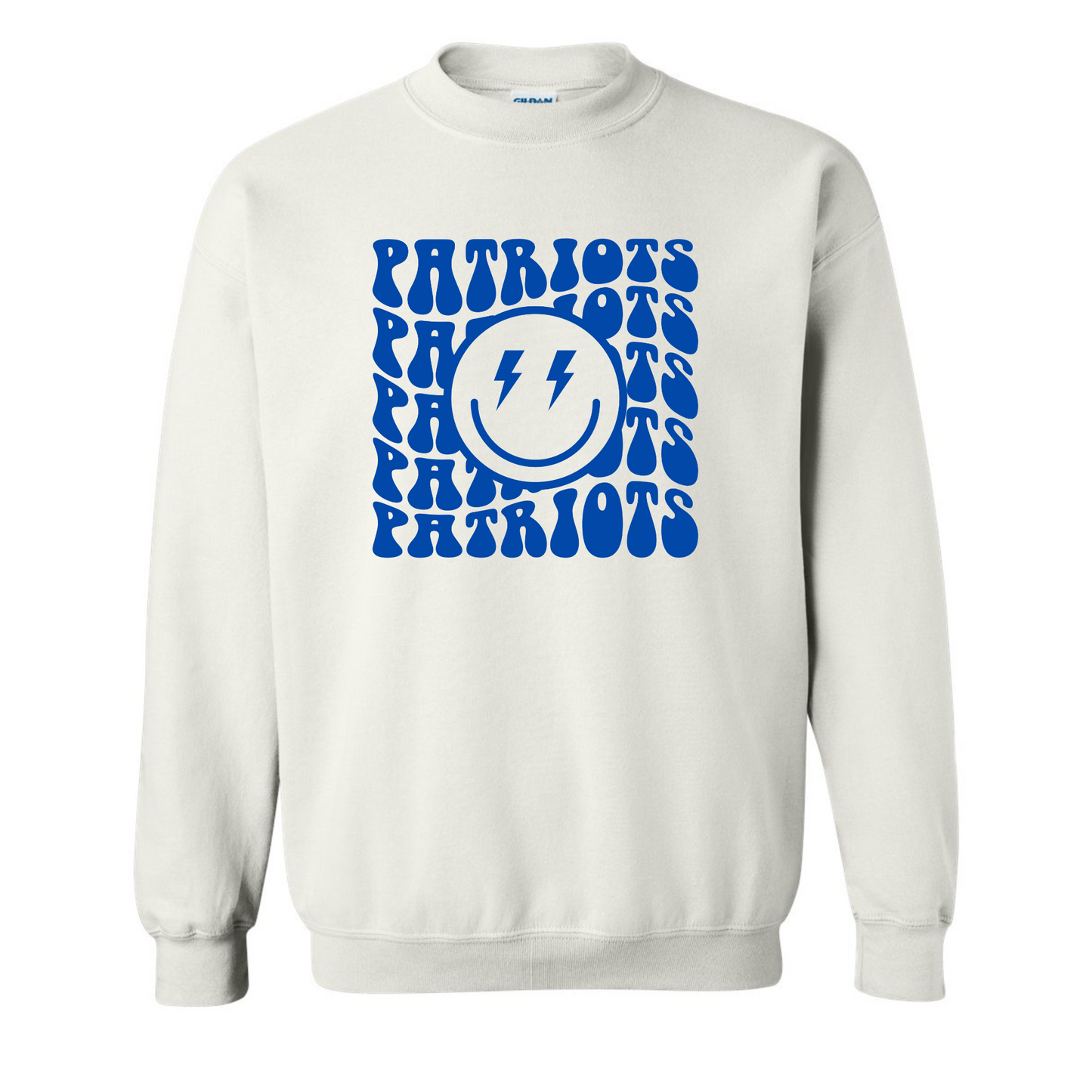 Patriots Retro Wavy Cotton Crewneck