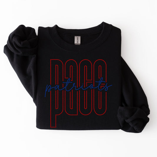 Pace Patriots Script Short Sleeve Crop Top