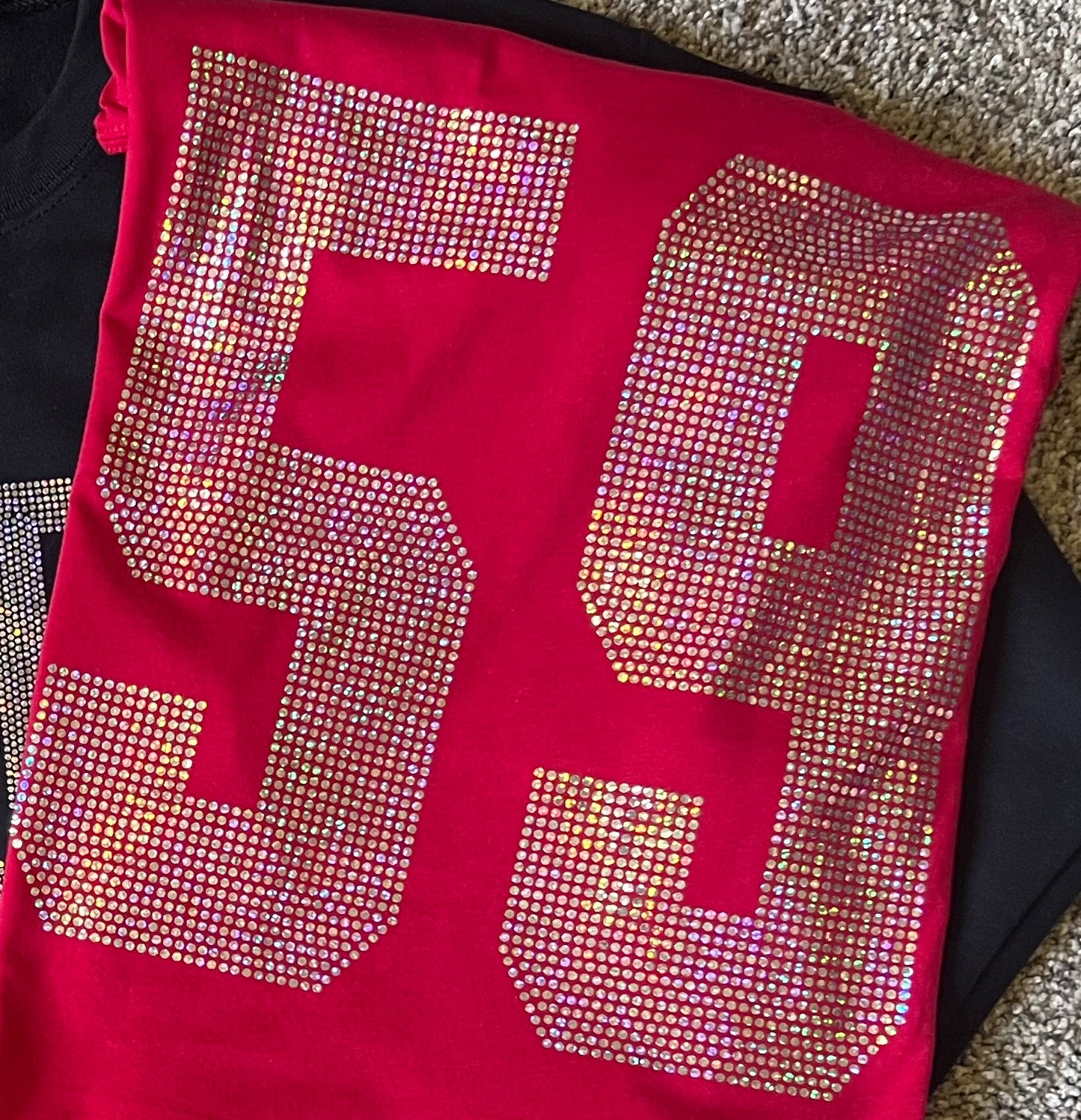 Spangle Bling Single Color Number ADD ON