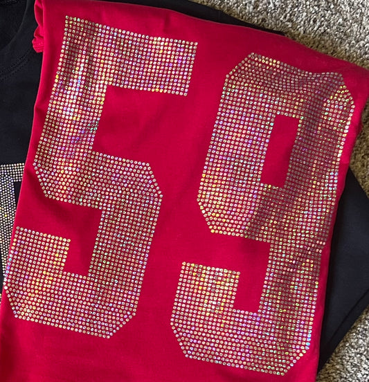 Spangle Bling Single Color Number ADD ON