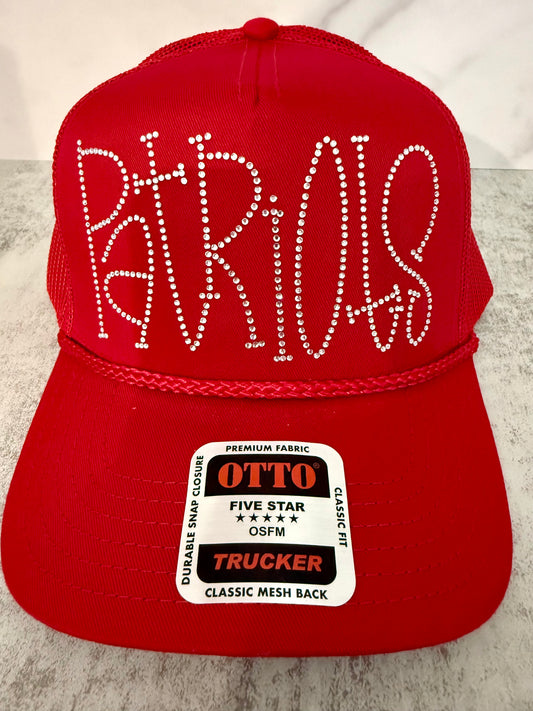 Patriots Rhinestone Trucker Hat