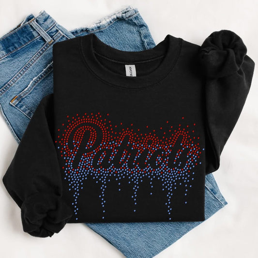 Patriots Ombre Drip Bling Adult